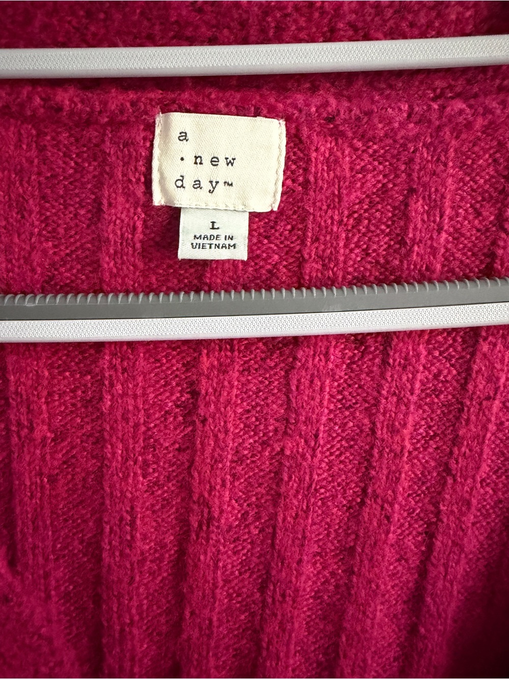 a new day Fuchsia Ribbed Button-Front Cardigan - Picture 5 of 6